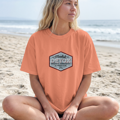 Mental Detox – “Silence, Sunlight & Fresh Air” Orange– Digital PNG Download | Baseball Hats, Hoodies, String Bags