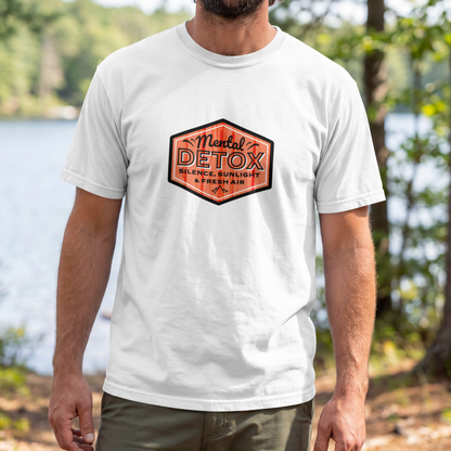 Mental Detox – “Silence, Sunlight & Fresh Air” Orange– Digital PNG Download | Baseball Hats, Hoodies, String Bags