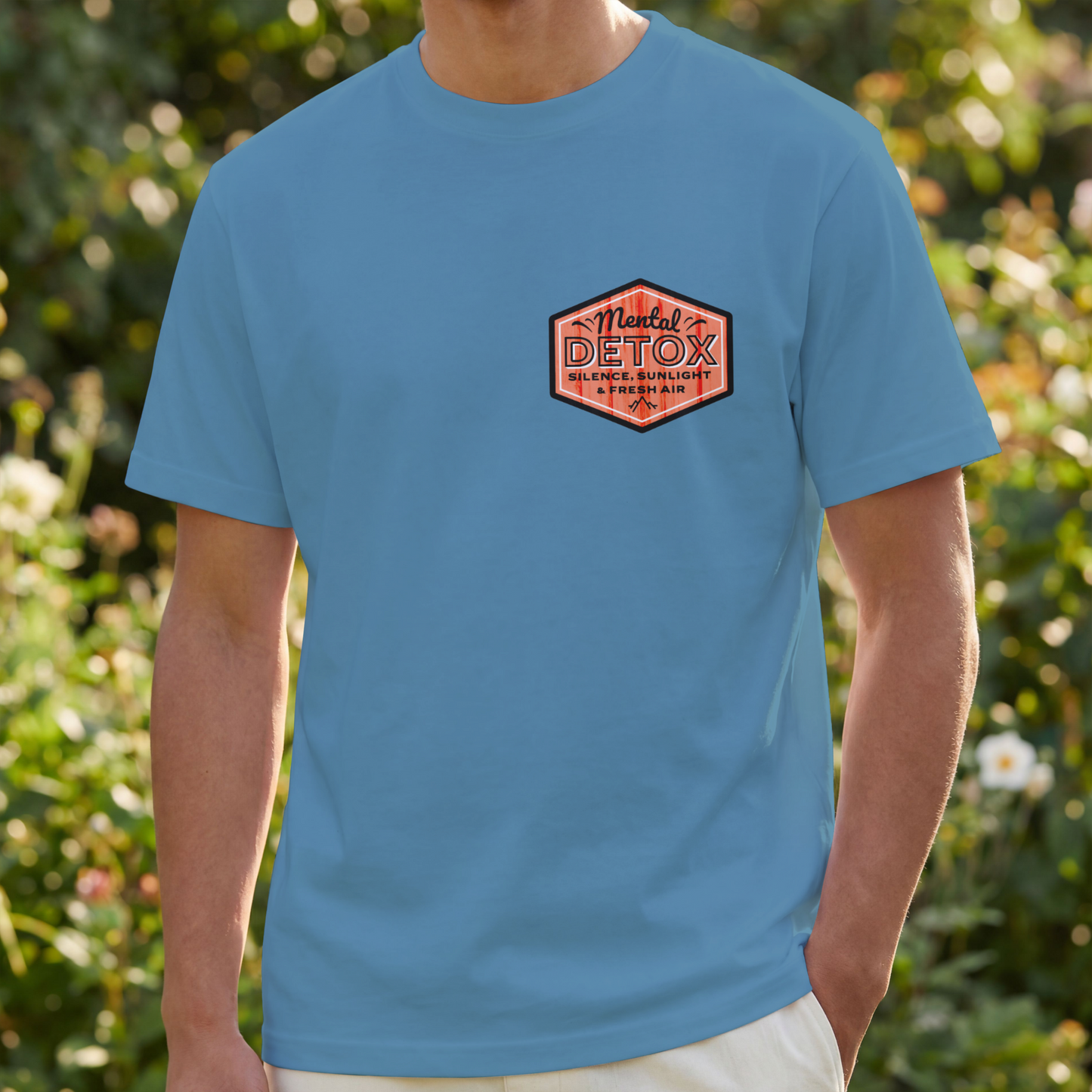 Mental Detox – “Silence, Sunlight & Fresh Air” Orange– Digital PNG Download | Baseball Hats, Hoodies, String Bags