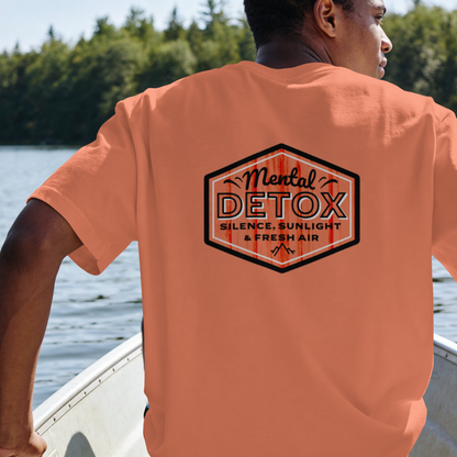 Mental Detox – “Silence, Sunlight & Fresh Air” Orange– Digital PNG Download | Baseball Hats, Hoodies, String Bags