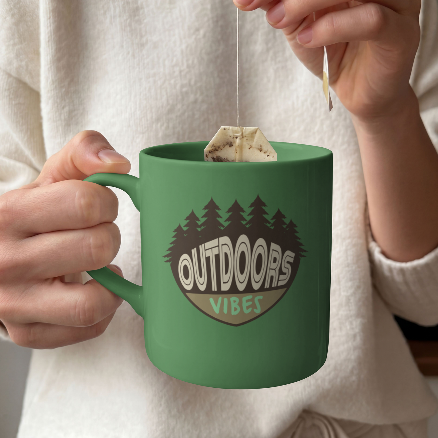 Outdoor Vibes Vintage Nature Patch PNG Design