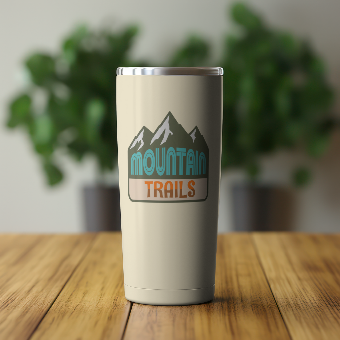 Mountain Trails Retro Vintage Outdoor Patch PNG Design