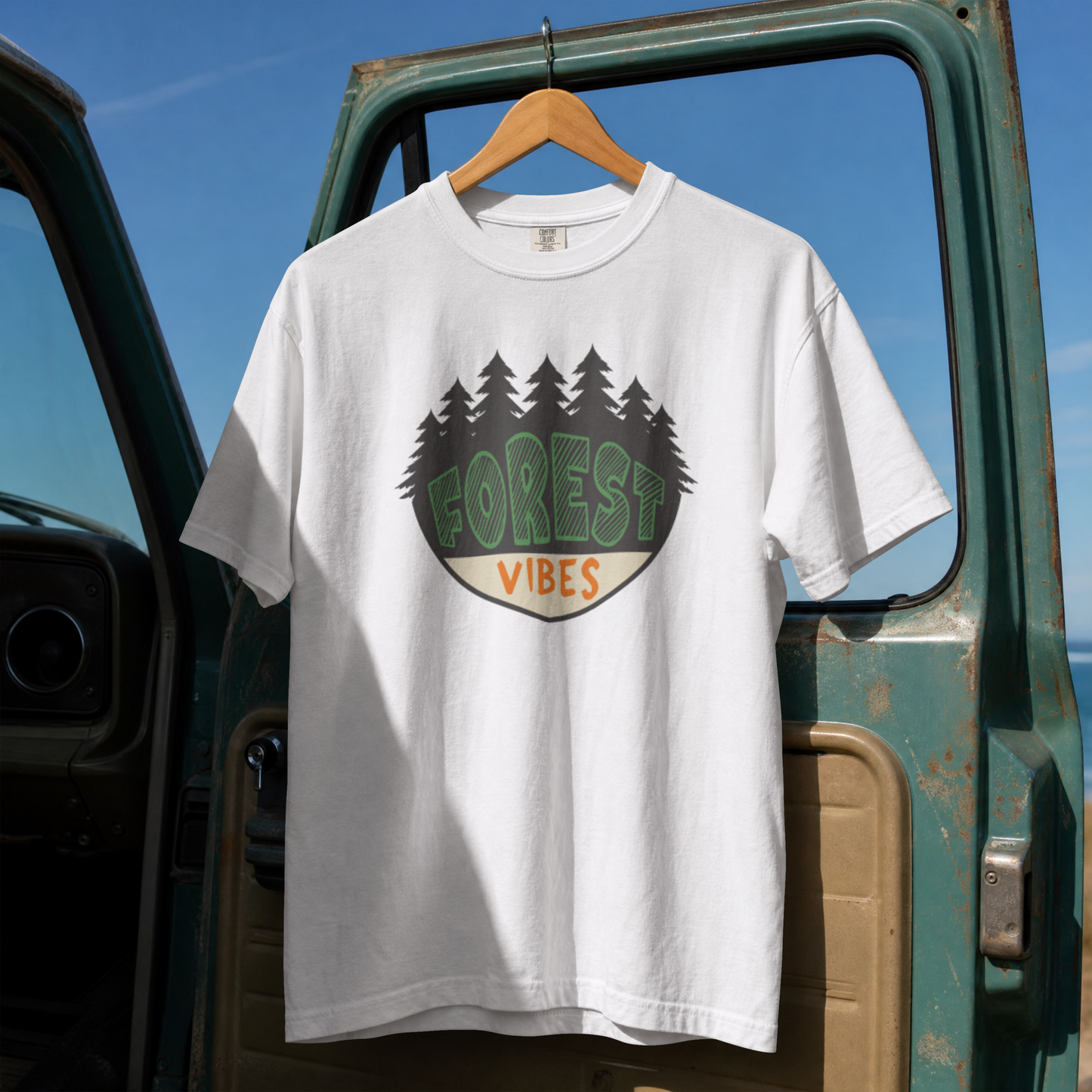 Forest Vibes Retro Vintage Outdoor Patch PNG Design