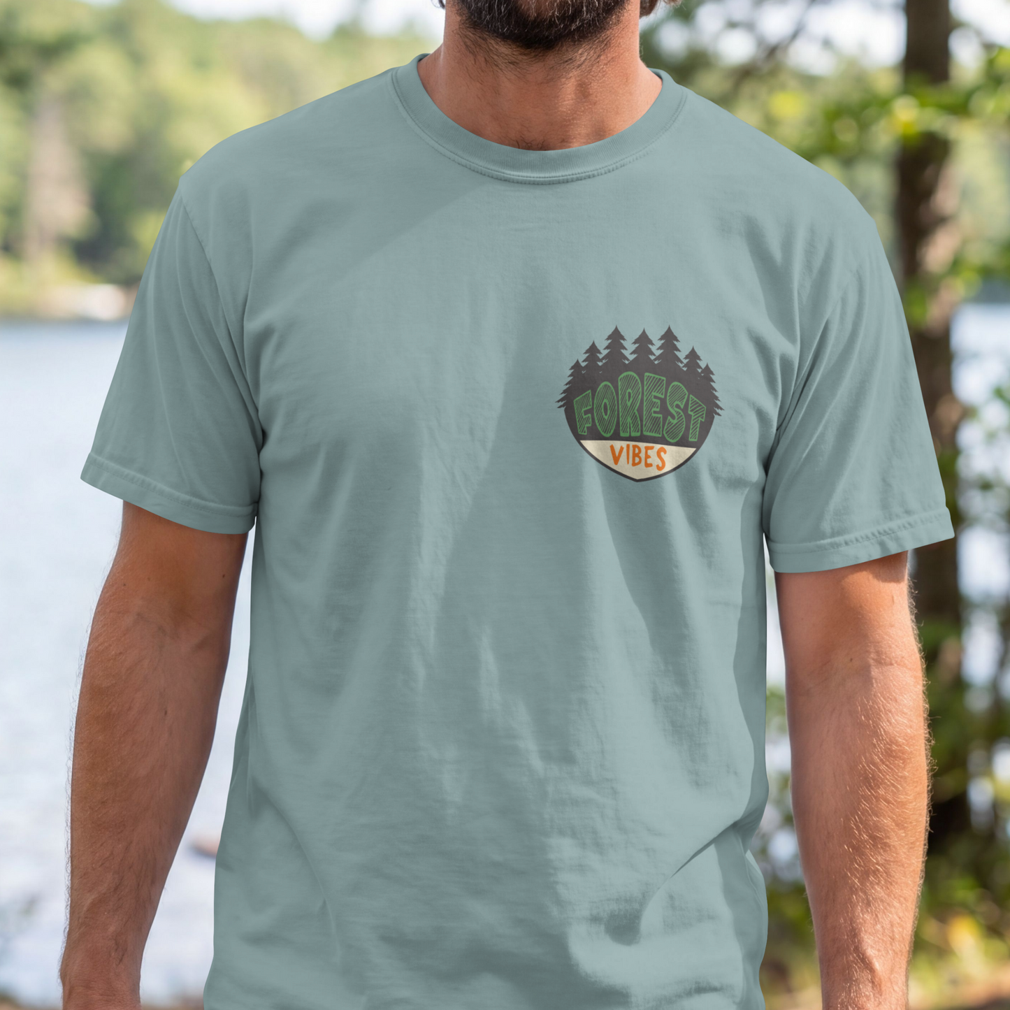 Forest Vibes Retro Vintage Outdoor Patch PNG Design