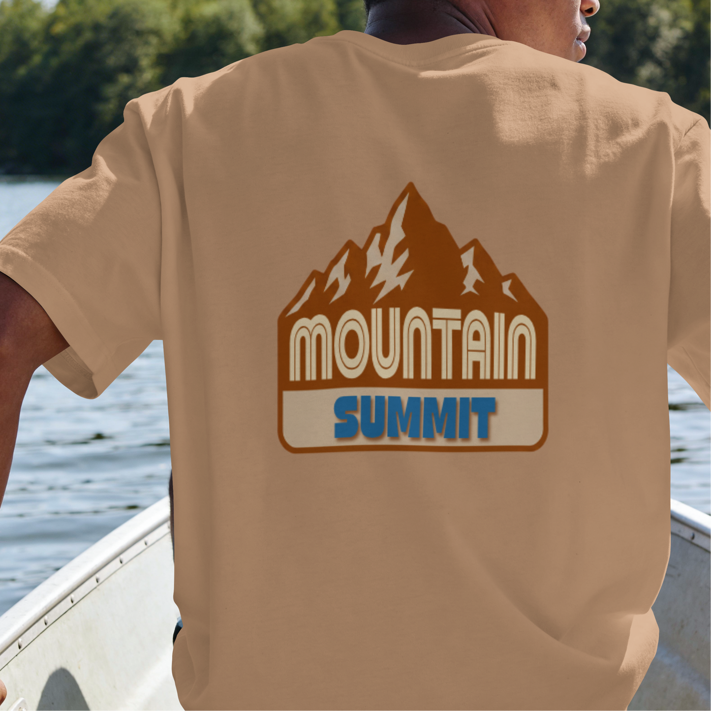 Mountain Summit Retro Outdoor Adventure Patch PNG Design