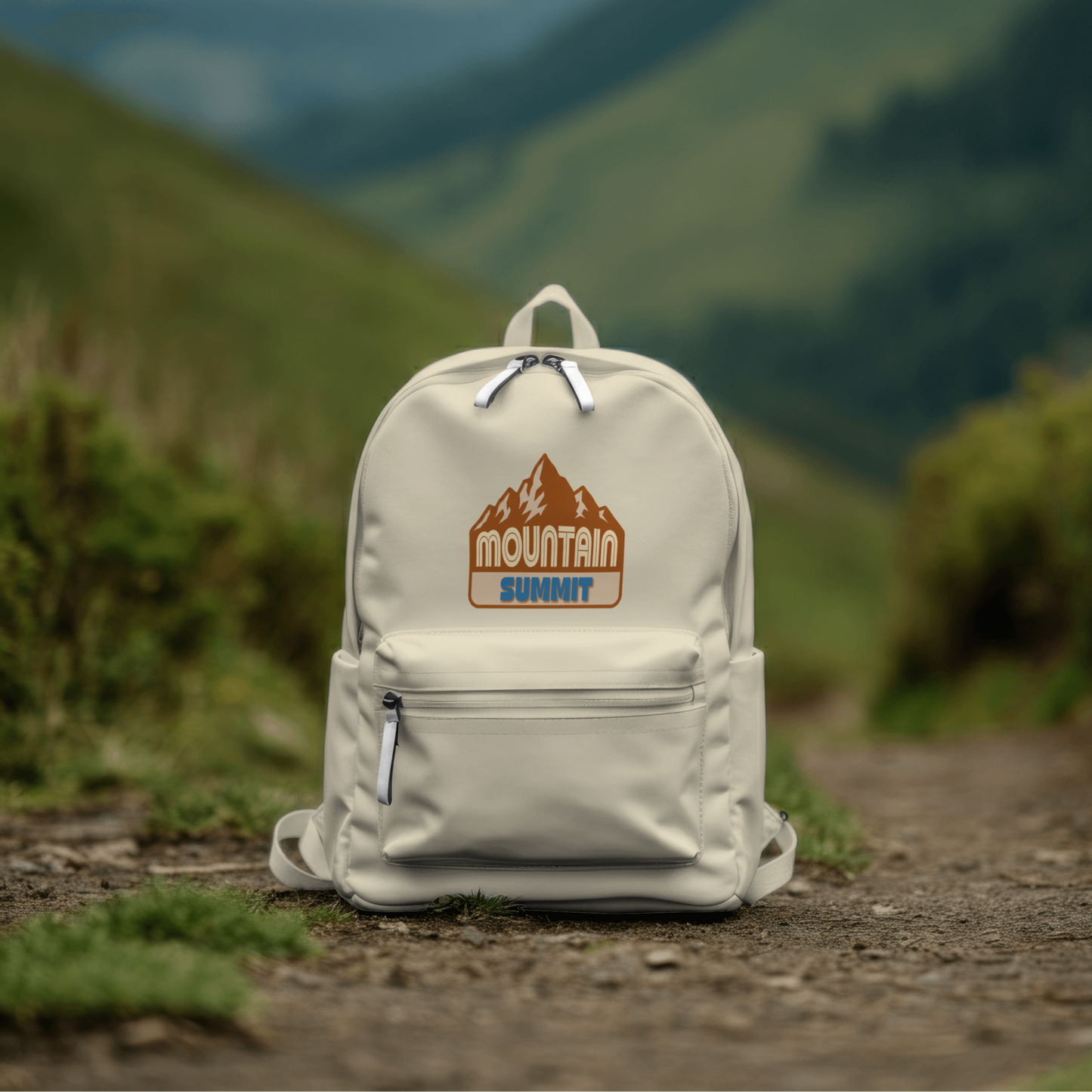 Mountain Summit Retro Outdoor Adventure Patch PNG Design