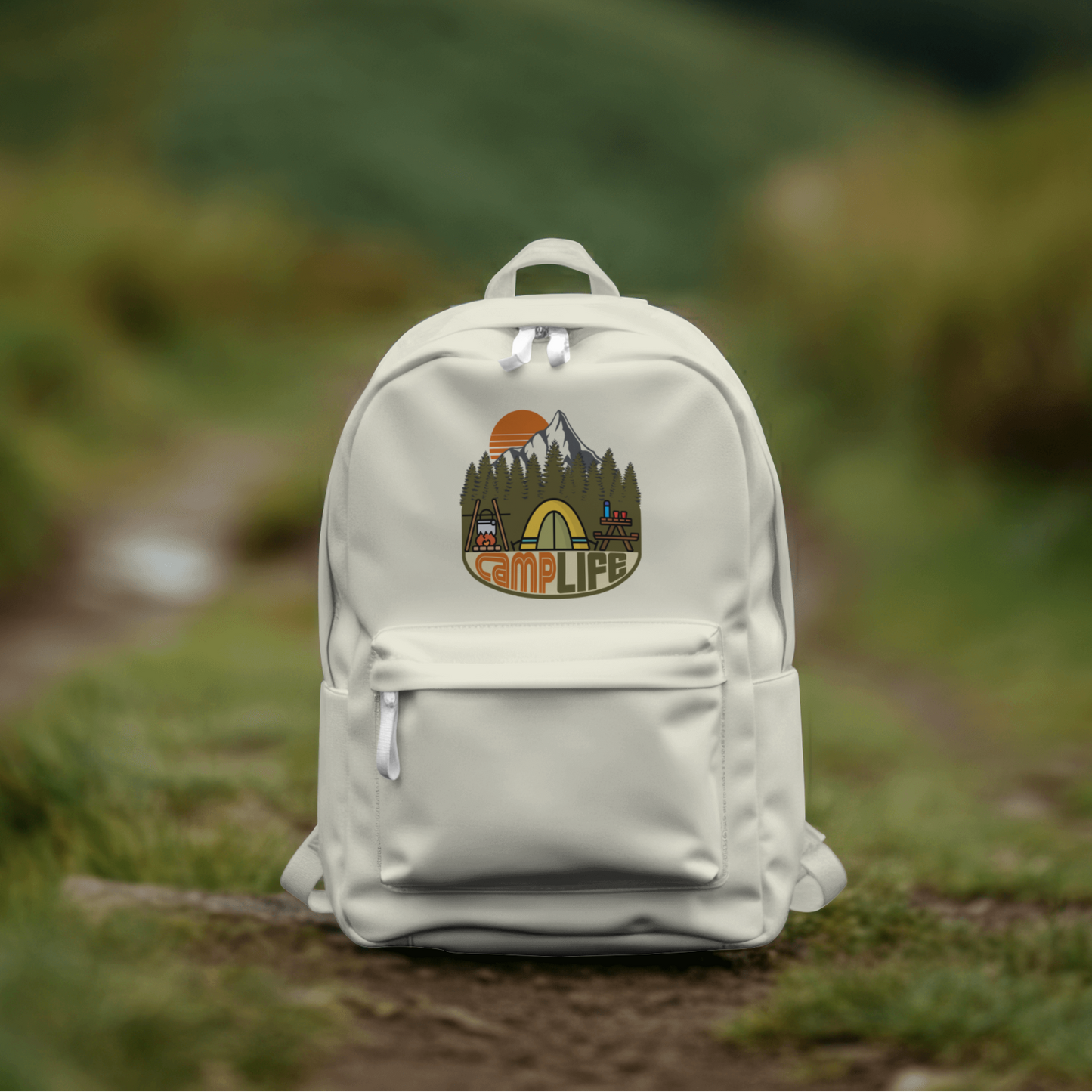 Camp Life Vintage Camping Patch PNG Design