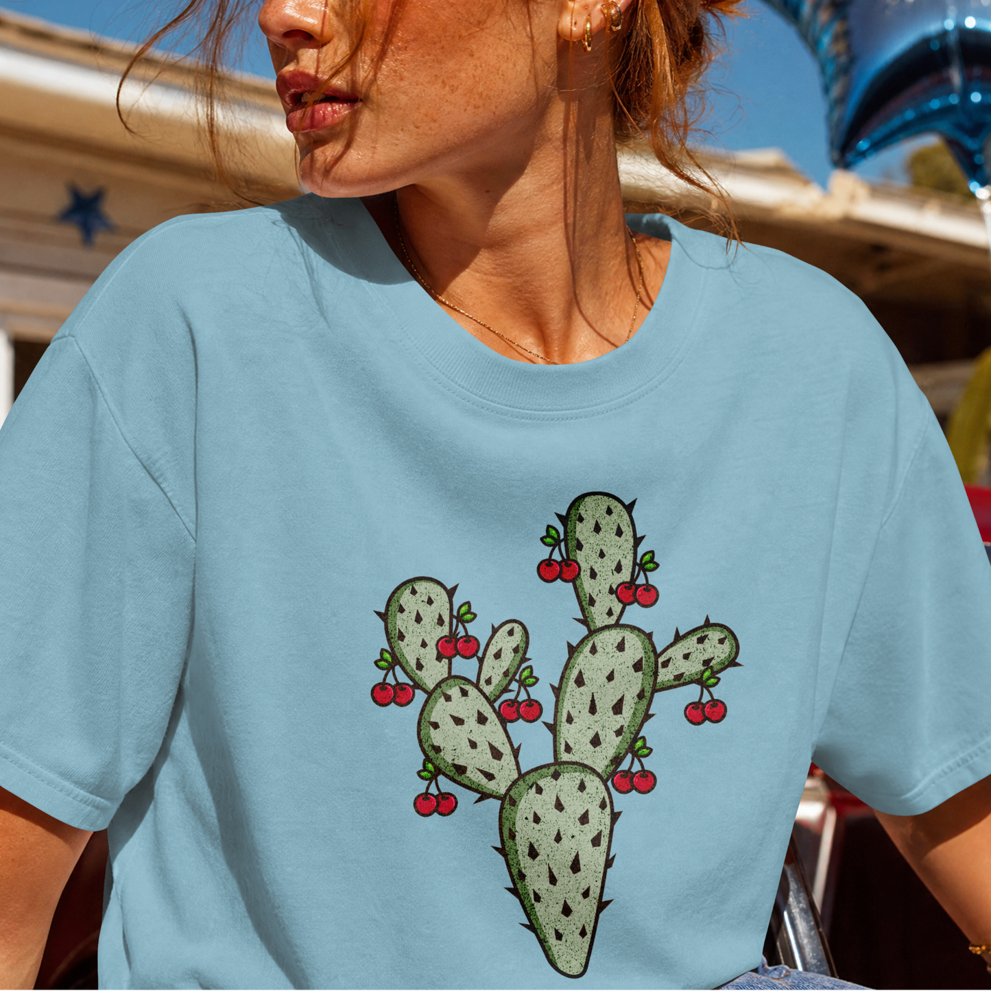 Desert Cherry Cactus PNG Design