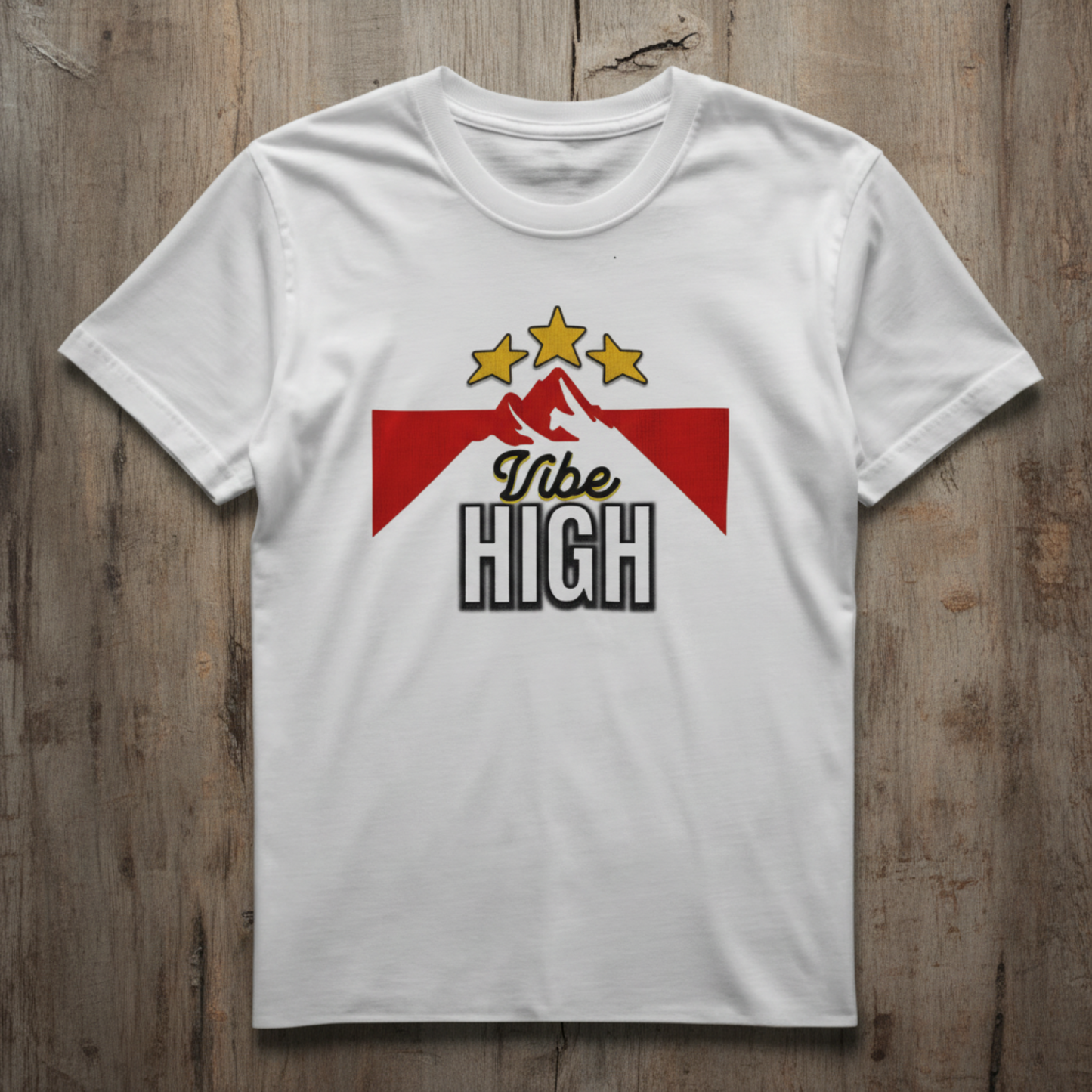 Vibe High – Mountain & Starry Sky – Digital PNG Download | Hats, Hoodies, String Bags