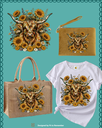 Rustic Boho Highland Cow Western – Digital PNG Download | T-shirts, Hoodies, Tank Tops