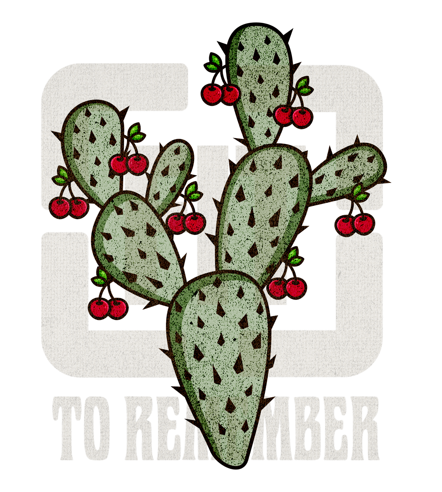Desert Cherry Cactus PNG Design