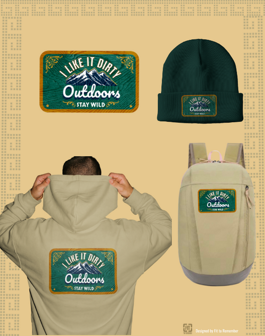"I like it Dirty" Outdoors” Green – Digital PNG Download | Baseball Hats, Beanies, Backpacks