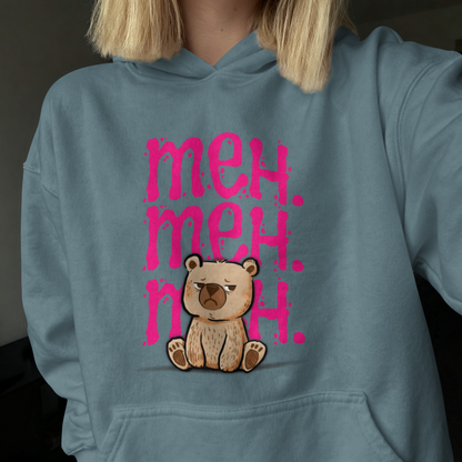 Meh Mood Bear Design – Cute Sarcastic Vibes– Digital PNG Download | Tees, Hoodies, Tote Bags