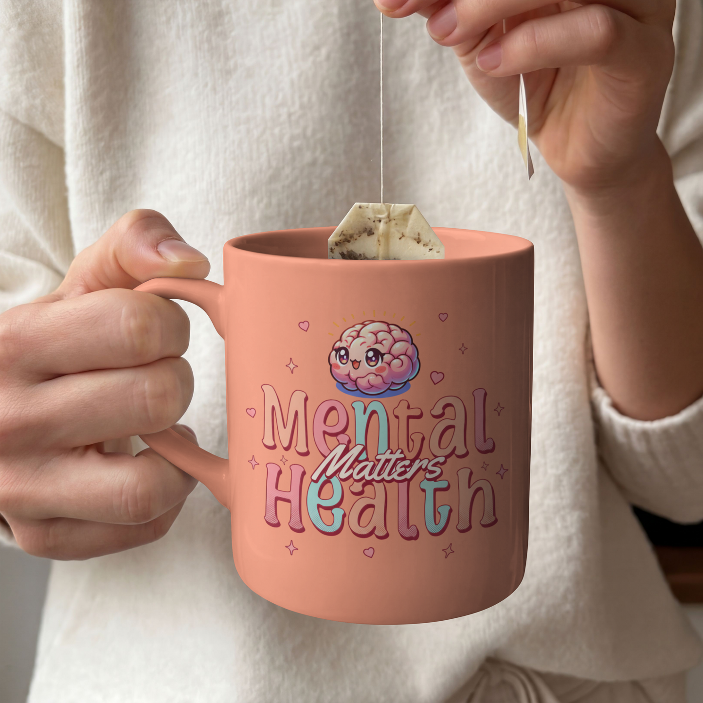 Mental Health Matters Cute Brain Awareness Design– Digital PNG Download | Sweater, Fanny Pack, T-Shirt