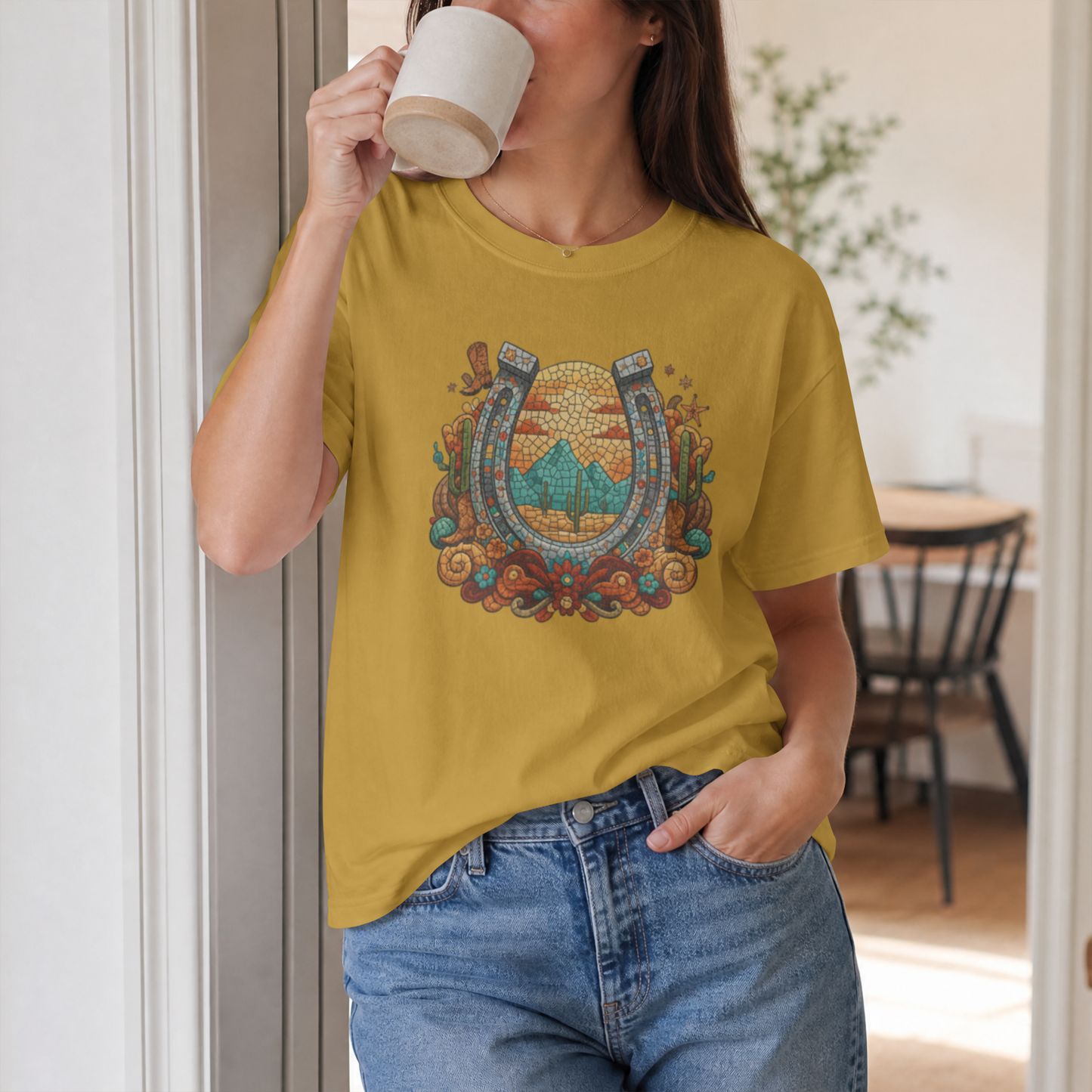 Western Desert Horseshoe of Luck– Digital PNG Download | Mugs, Tumblers, T-shirts