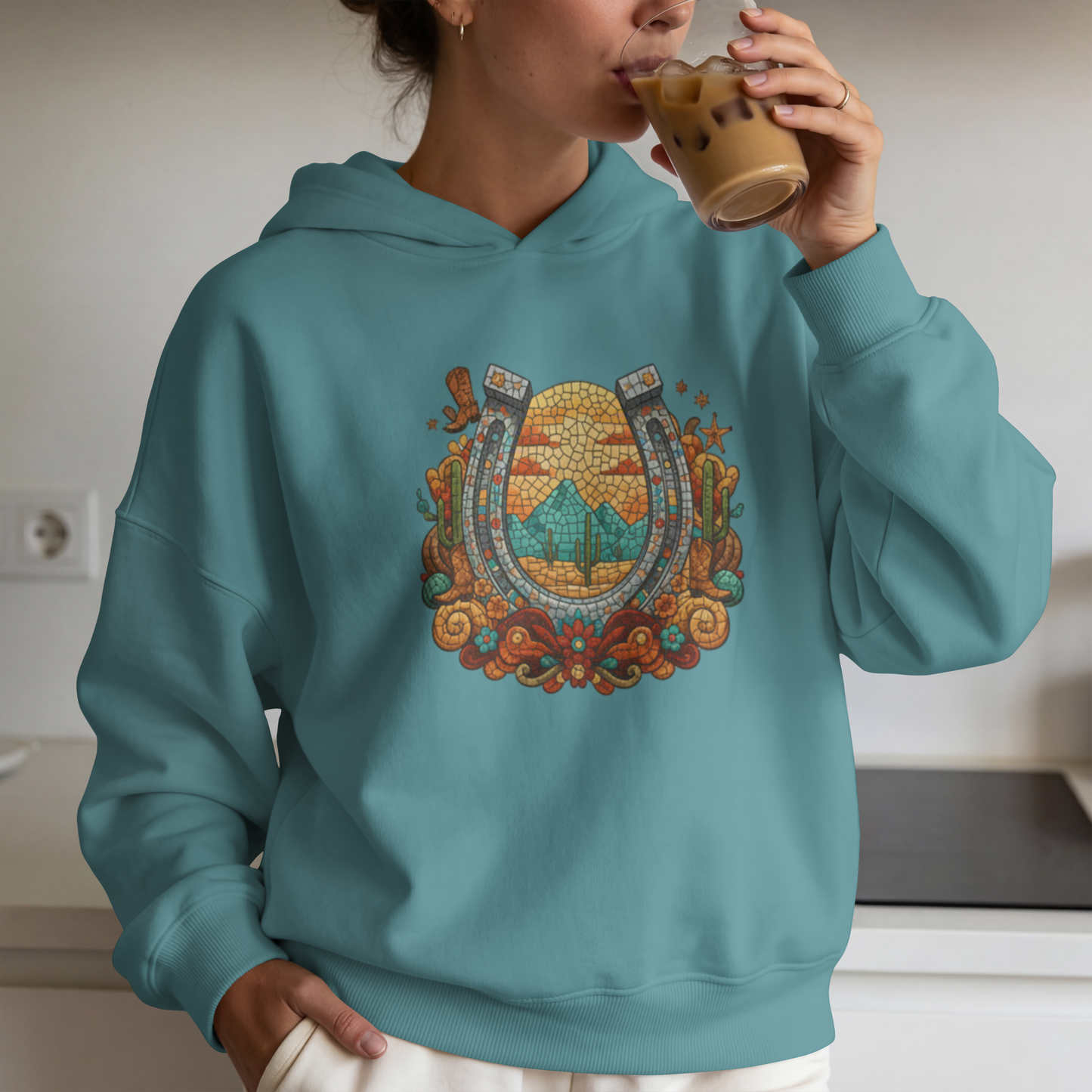Western Desert Horseshoe of Luck– Digital PNG Download | Mugs, Tumblers, T-shirts