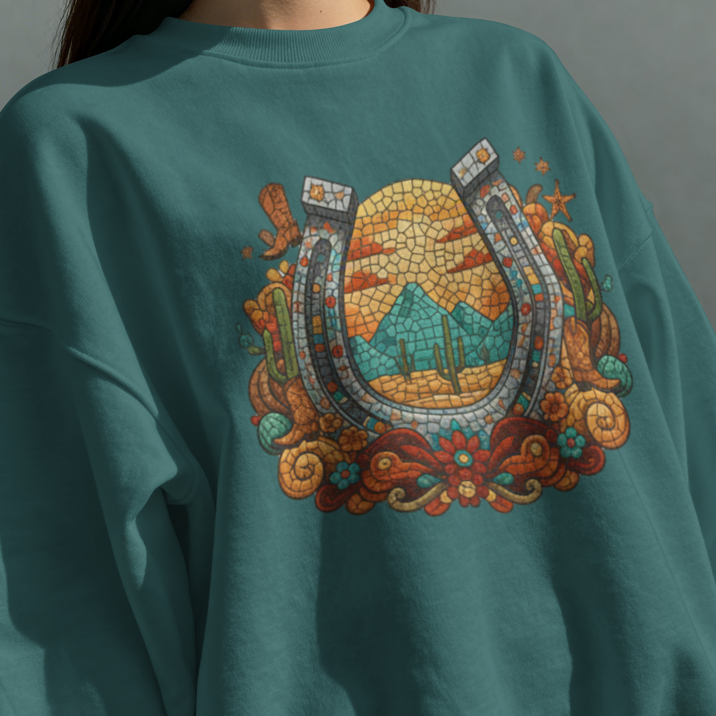 Western Desert Horseshoe of Luck– Digital PNG Download | Mugs, Tumblers, T-shirts