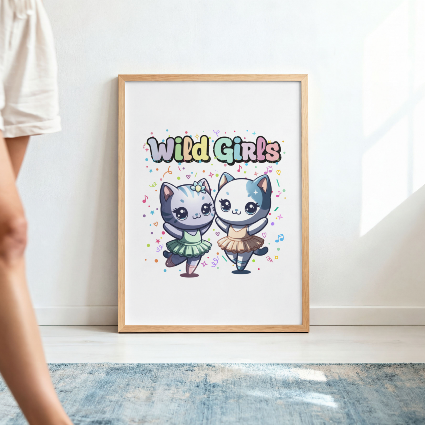 Wild Girls Dancing Cats Design– Digital PNG Download | Fanny packs, Stickers, Tote Bags