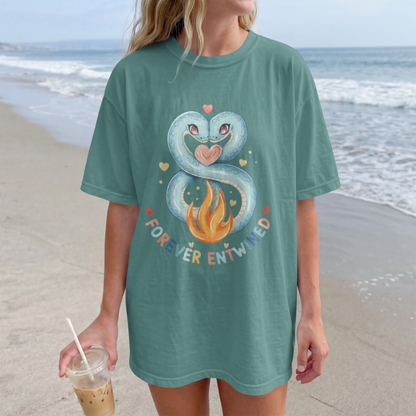 Forever Entwined Serpent Love Design– Digital PNG Download | Tote Bag, Tumbler, Sweater