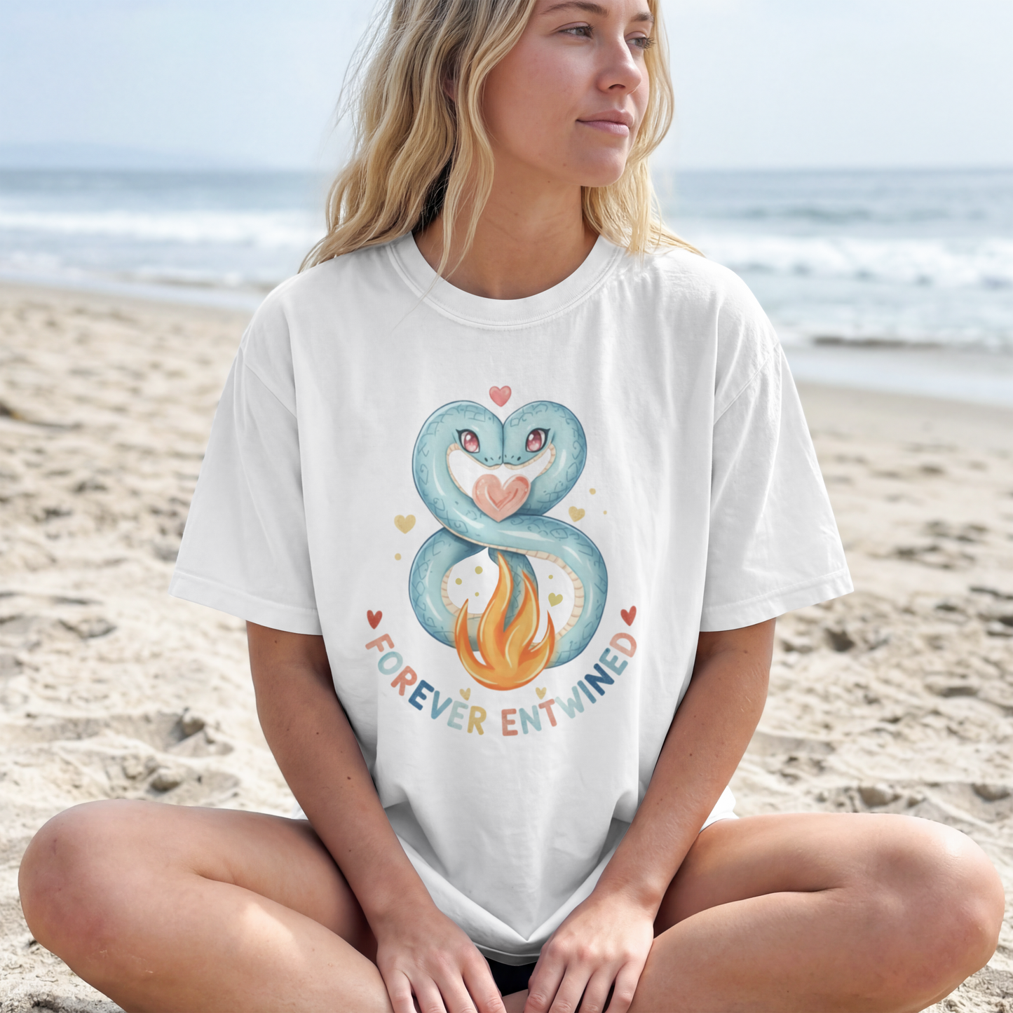 Forever Entwined Serpent Love Design– Digital PNG Download | Tote Bag, Tumbler, Sweater