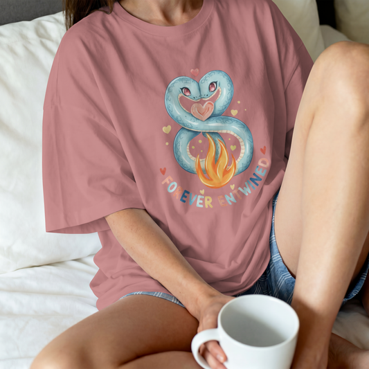 Forever Entwined Serpent Love Design– Digital PNG Download | Tote Bag, Tumbler, Sweater