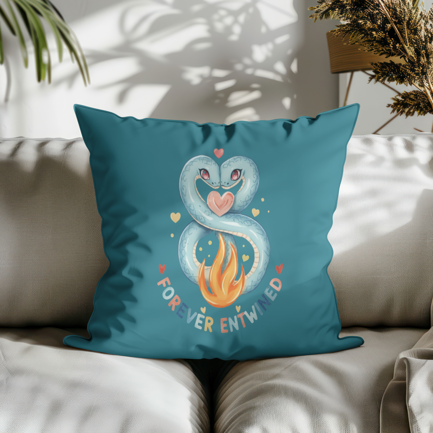 Forever Entwined Serpent Love Design– Digital PNG Download | Tote Bag, Tumbler, Sweater