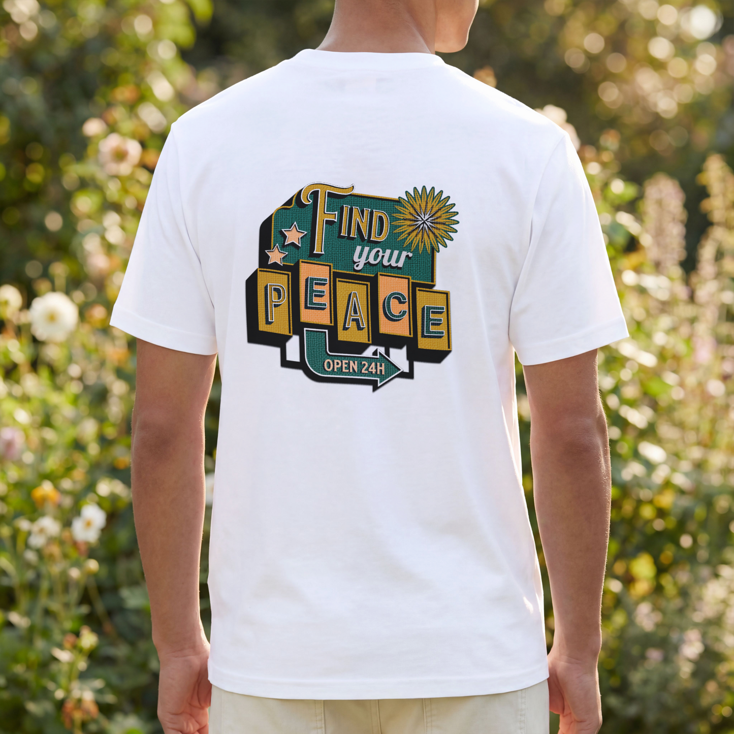 Find Your Peace Retro Sign – Digital PNG Download | T-shirts, Mugs, Tote Bags