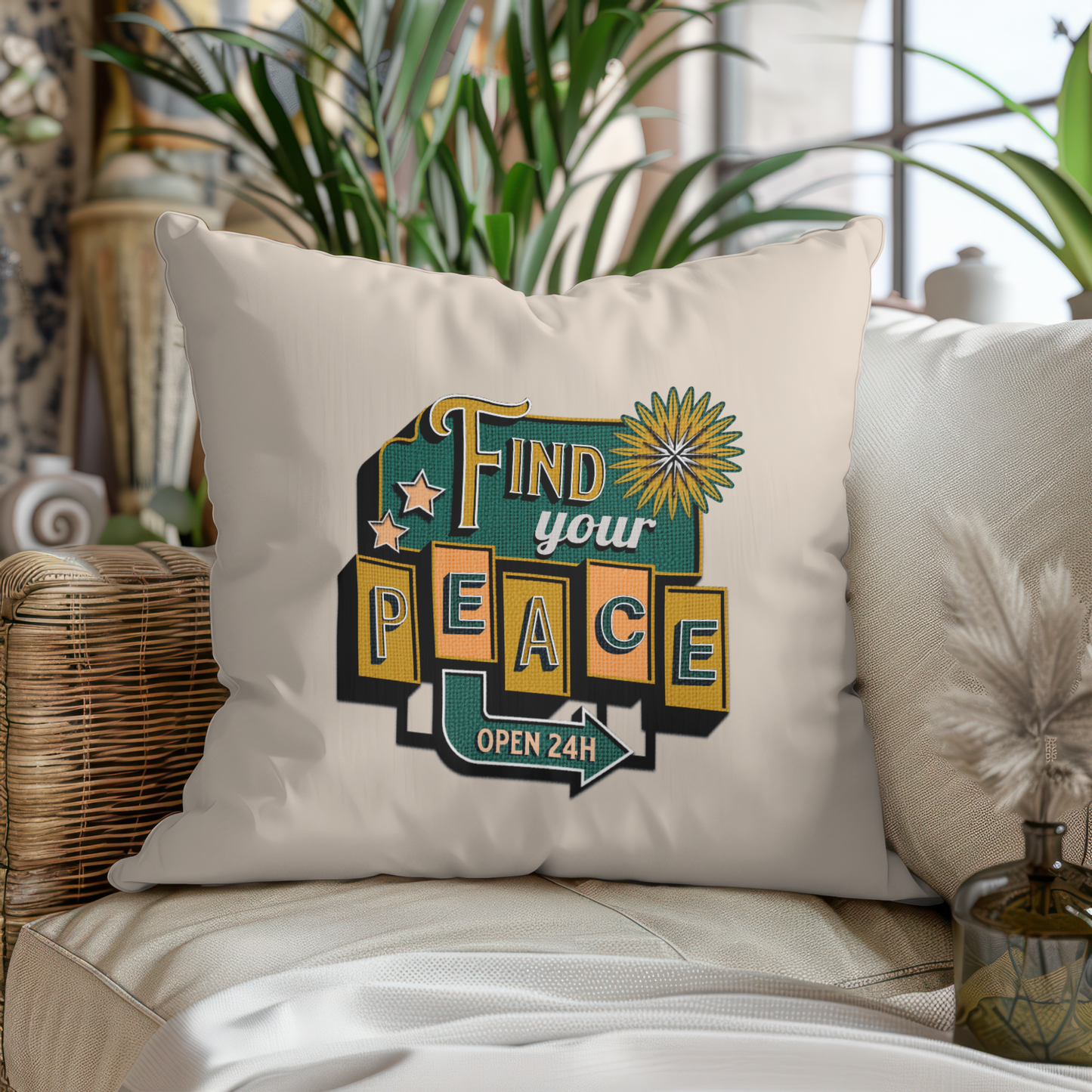 Find Your Peace Retro Sign – Digital PNG Download | T-shirts, Mugs, Tote Bags
