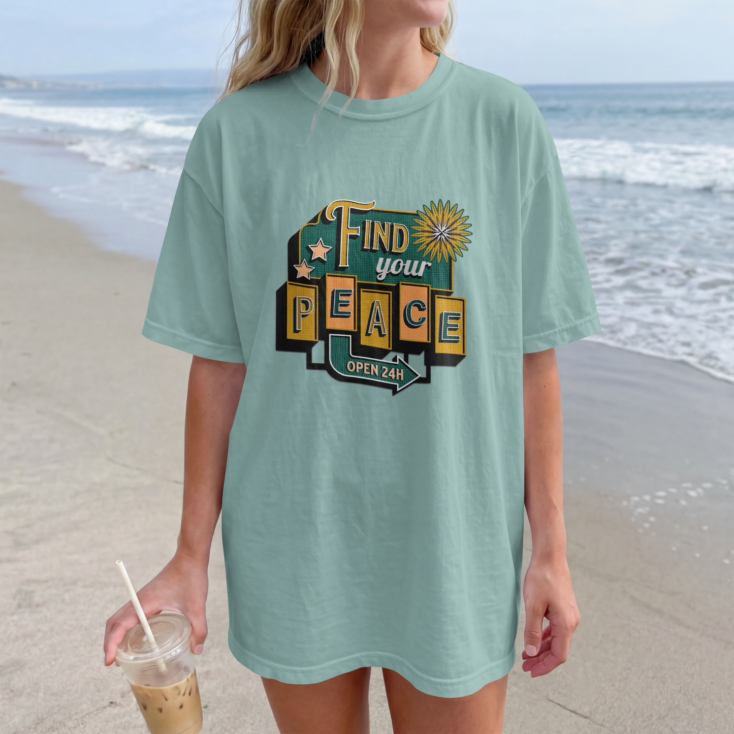 Find Your Peace Retro Sign – Digital PNG Download | T-shirts, Mugs, Tote Bags