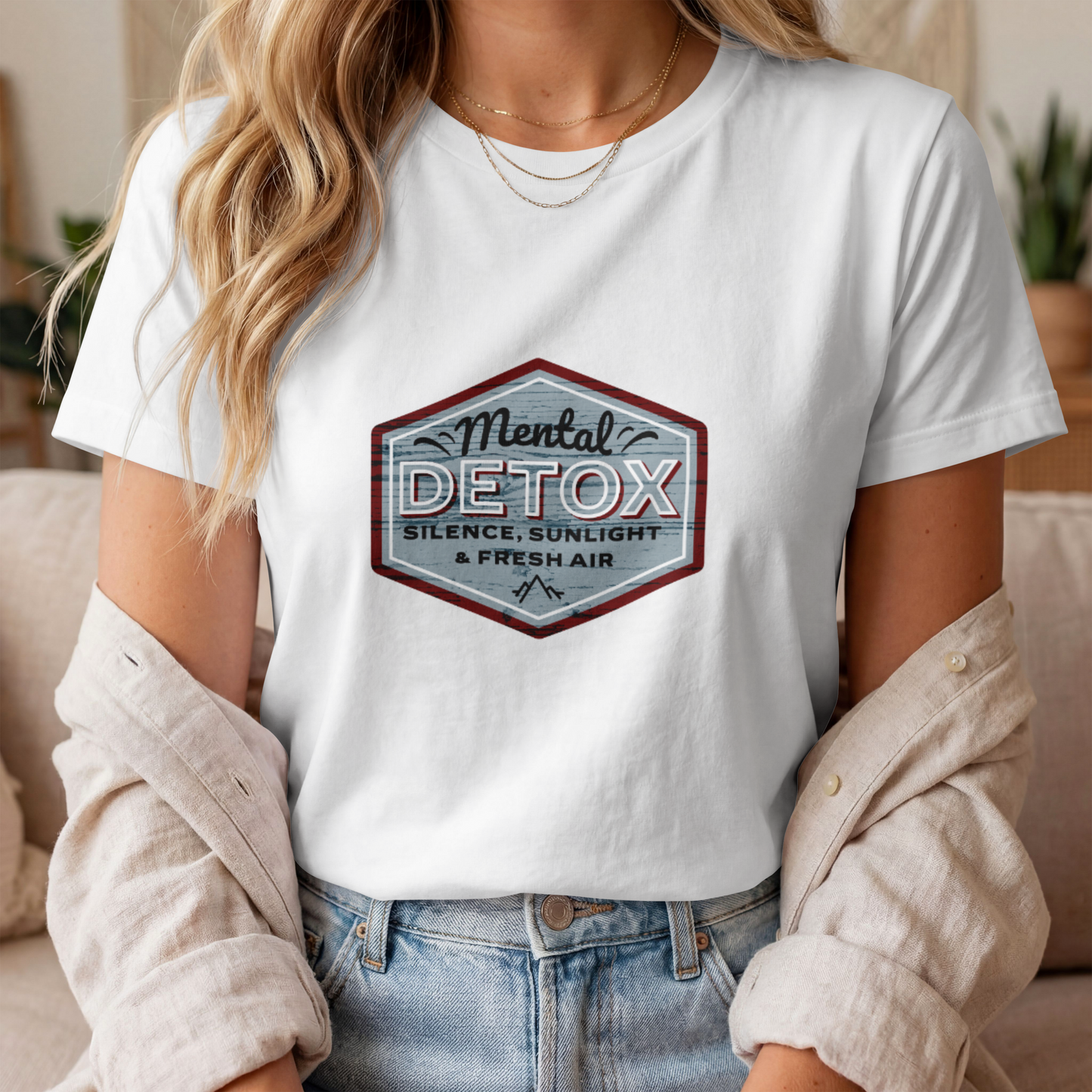Mental Detox – “Silence, Sunlight & Fresh Air” Blue– Digital PNG Download | Trucker Hats, Sweaters, Fanny Packs