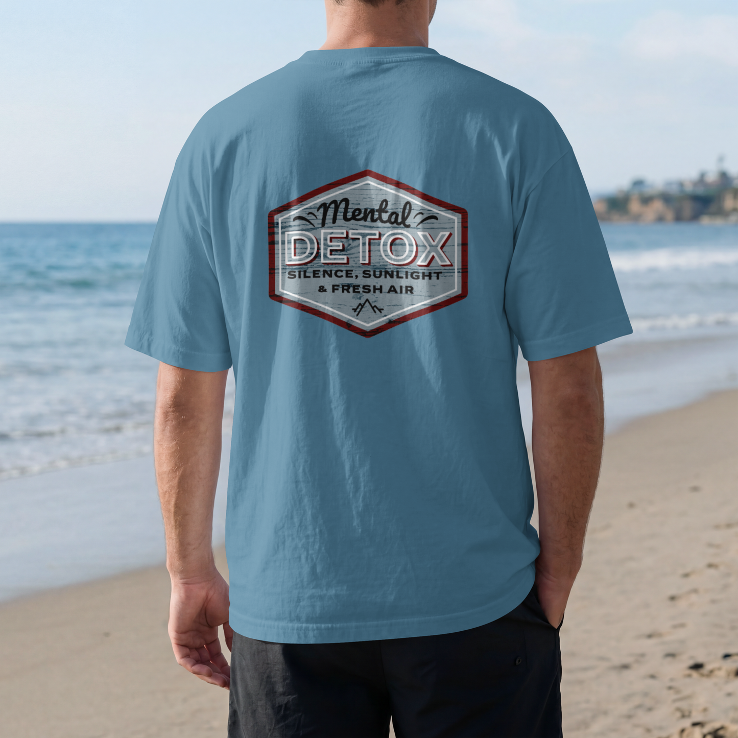 Mental Detox – “Silence, Sunlight & Fresh Air” Blue– Digital PNG Download | Trucker Hats, Sweaters, Fanny Packs