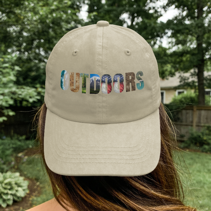 OUTDOORS – Nature-Themed Letter – Digital PNG Download | Bucket Hat, Stickers, Posters