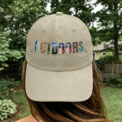 OUTDOORS – Nature-Themed Letter – Digital PNG Download | Bucket Hat, Stickers, Posters