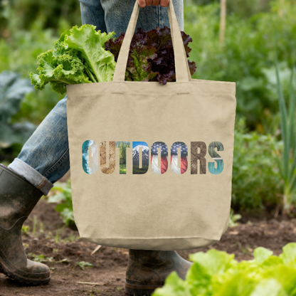 OUTDOORS – Nature-Themed Letter – Digital PNG Download | Bucket Hat, Stickers, Posters