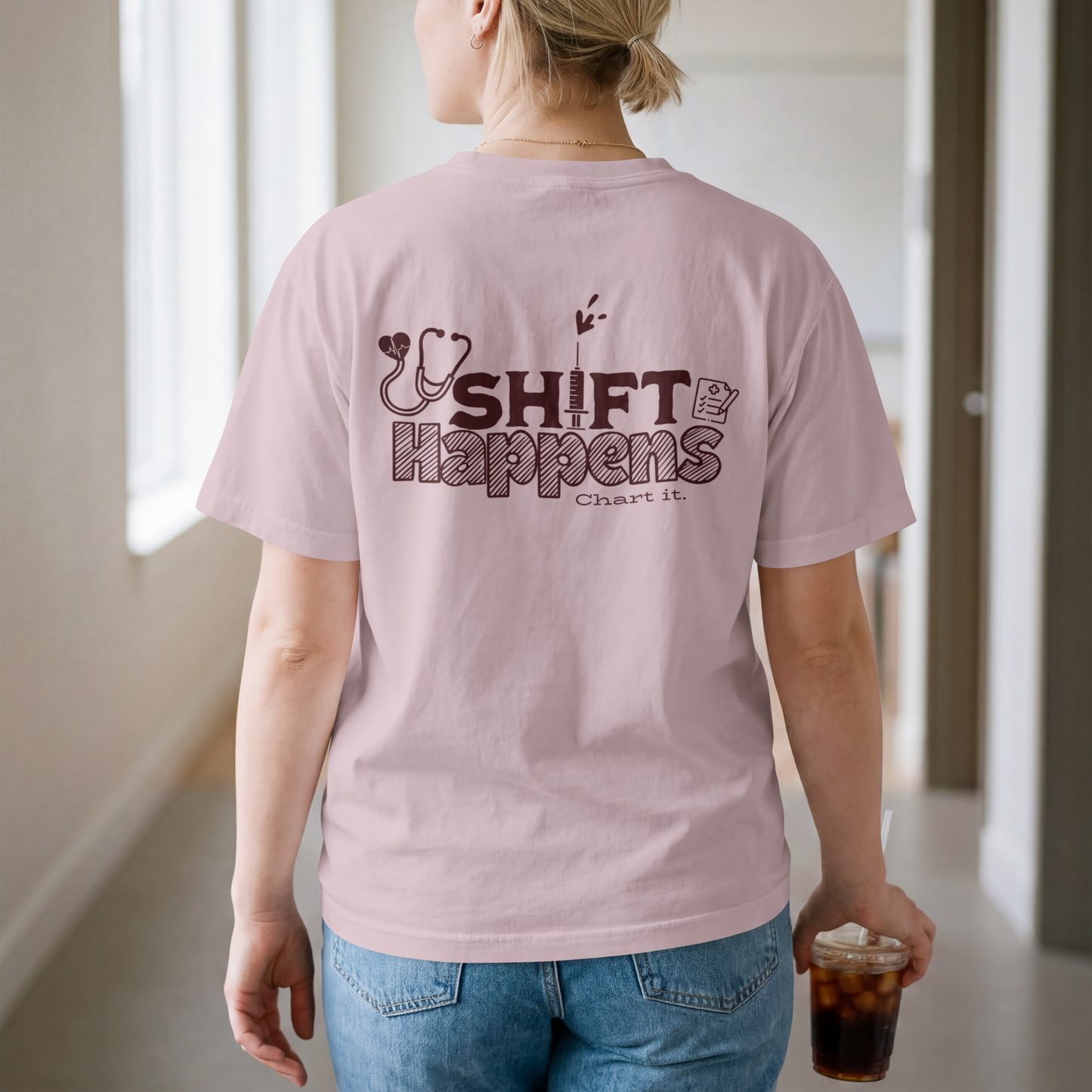 Shift Happens – Chart It. Healthcare-Themed Design – Digital PNG Download | Sweater, Hoodie, T-Shirt