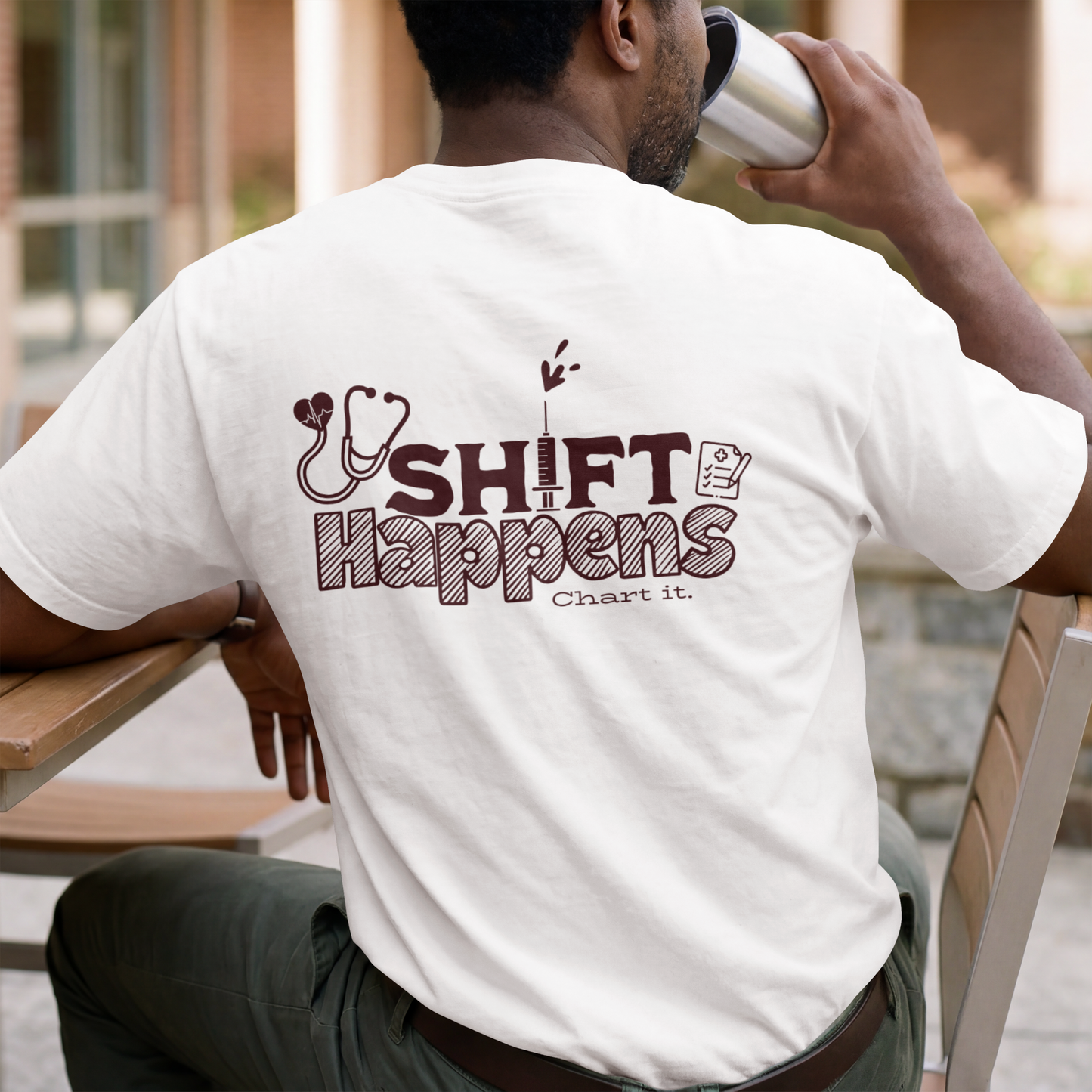 Shift Happens – Chart It. Healthcare-Themed Design – Digital PNG Download | Sweater, Hoodie, T-Shirt