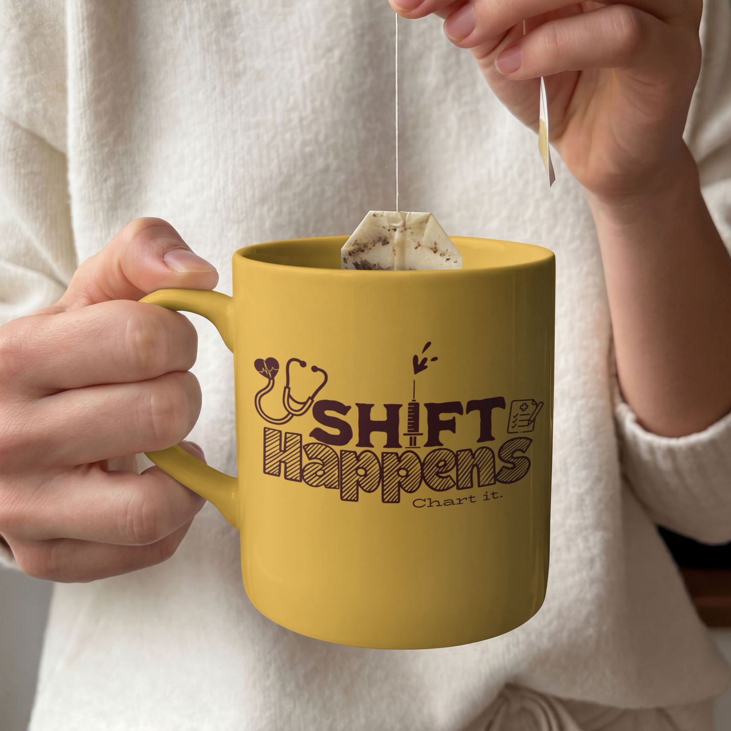 Shift Happens – Chart It. Healthcare-Themed Design – Digital PNG Download | Sweater, Hoodie, T-Shirt