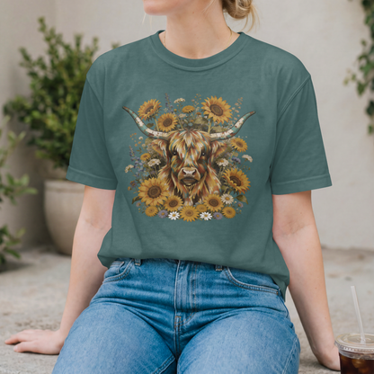 Rustic Boho Highland Cow Western – Digital PNG Download | T-shirts, Hoodies, Tank Tops