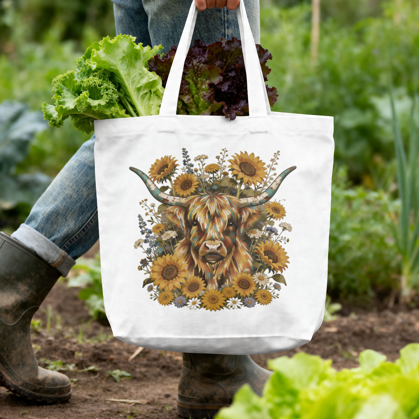 Rustic Boho Highland Cow Western – Digital PNG Download | T-shirts, Hoodies, Tank Tops