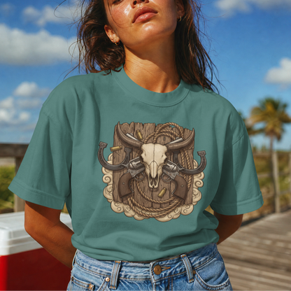 Lucky Outlaw Emblem Design– Digital PNG Download for T-Shirts, mugs, hoodies