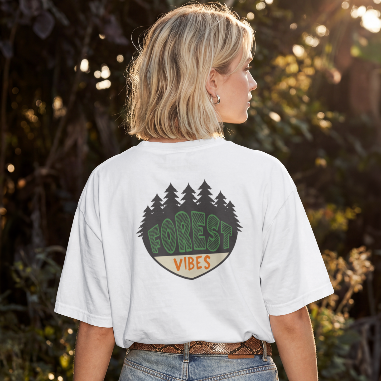 Forest Vibes Retro Vintage Outdoor Patch PNG Design
