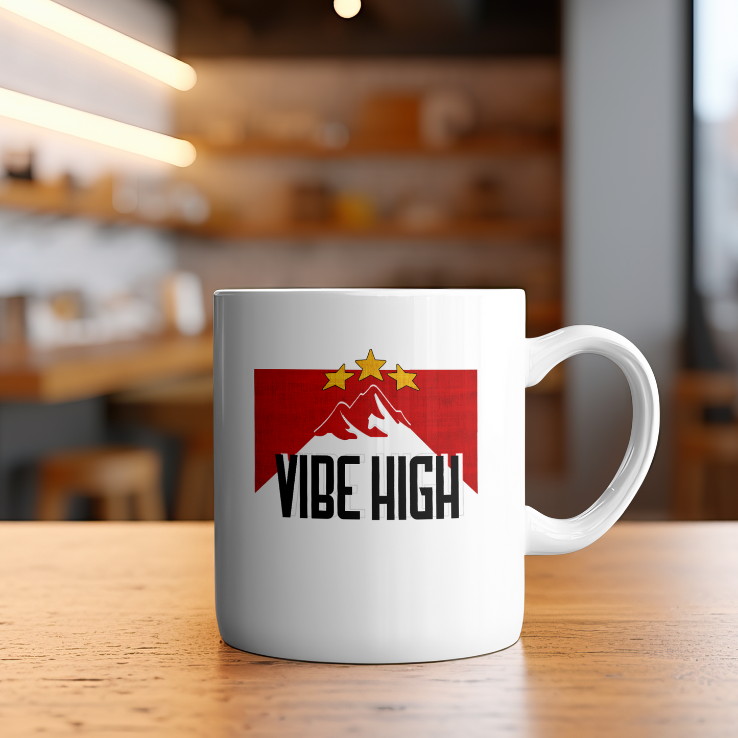 Vibe High Mountain Adventure Patch PNG Design