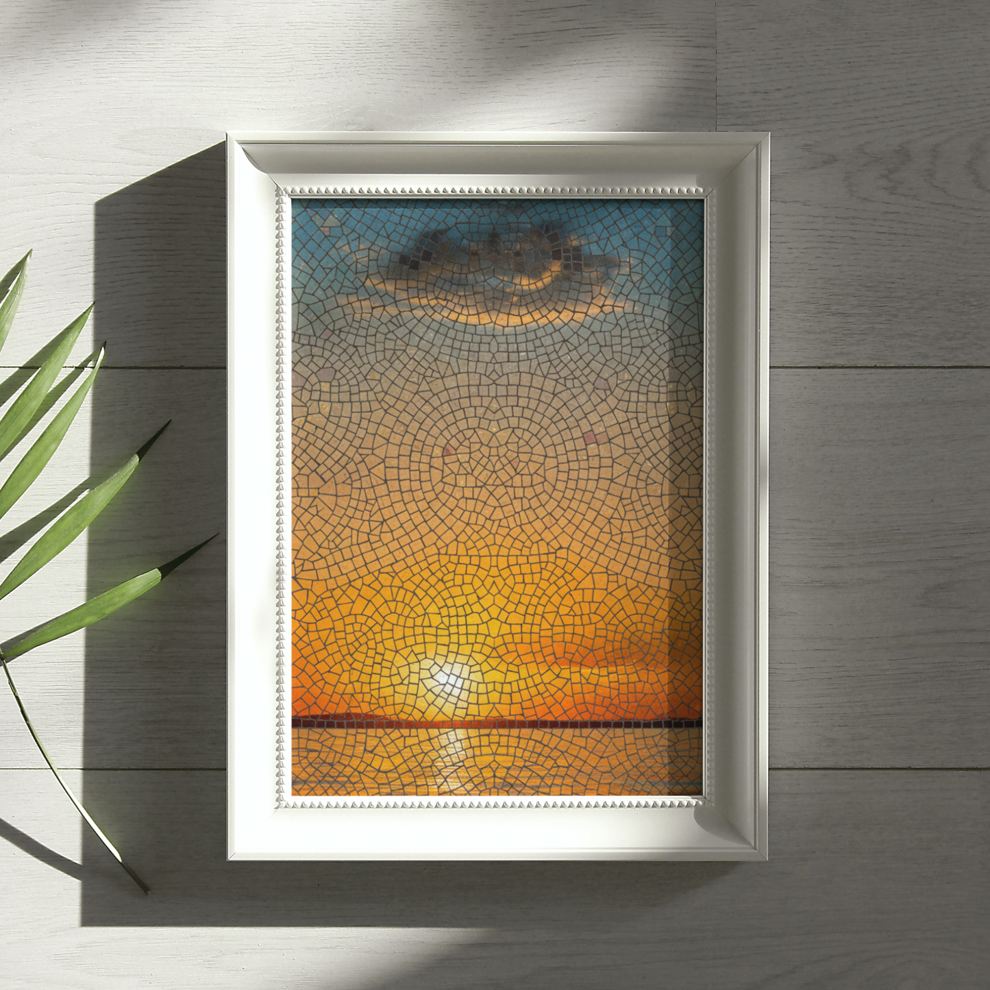 Sunset Mosaic Sky PNG Design |