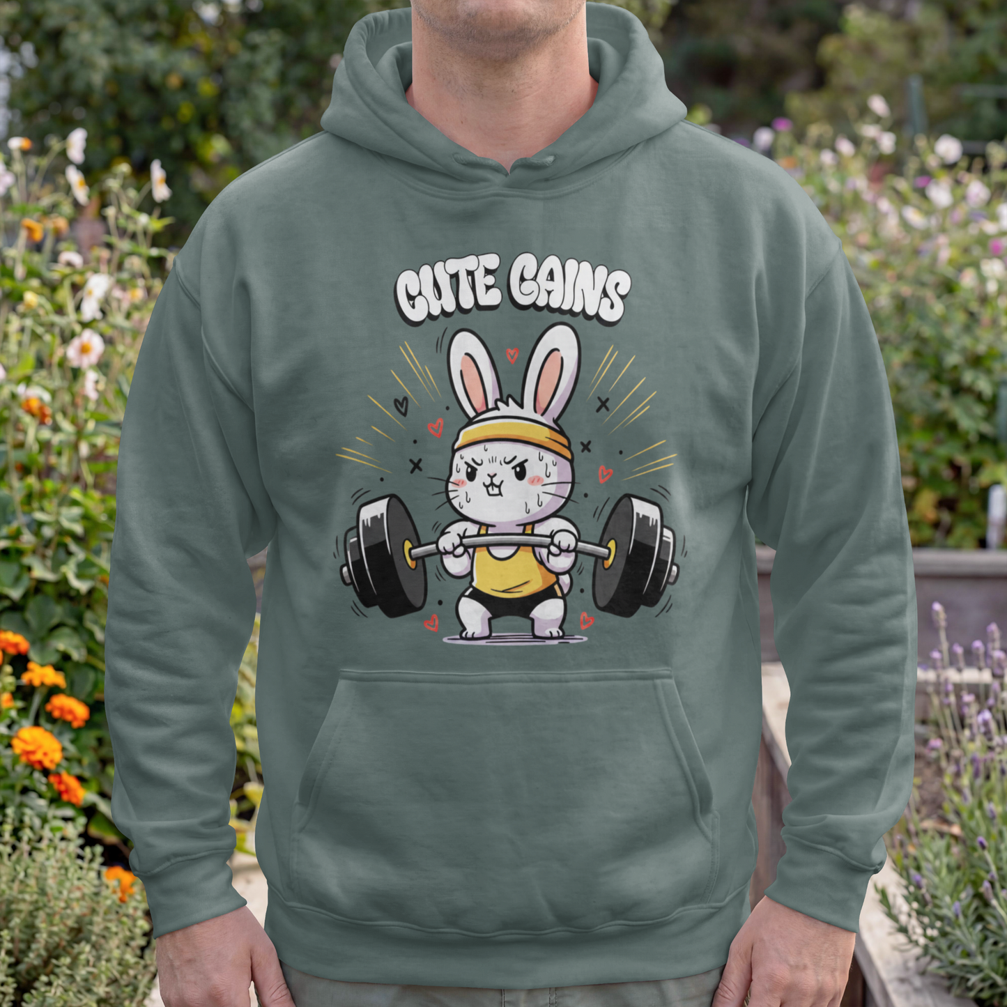 Cute Gains Bunny – Funny Gym Fitness– Digital PNG Download | T-Shirts, Hoodies, Gym Bags
