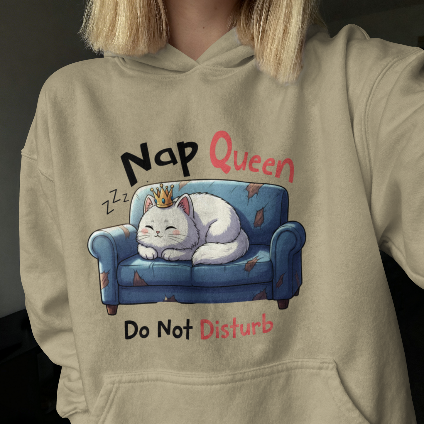 Nap Queen, Do Not Disturb, Cozy Cat Couch Napping Design– Digital PNG Download | Tees, Hoodie, Mugs