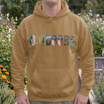 OUTDOORS – Nature-Themed Letter – Digital PNG Download | Bucket Hat, Stickers, Posters