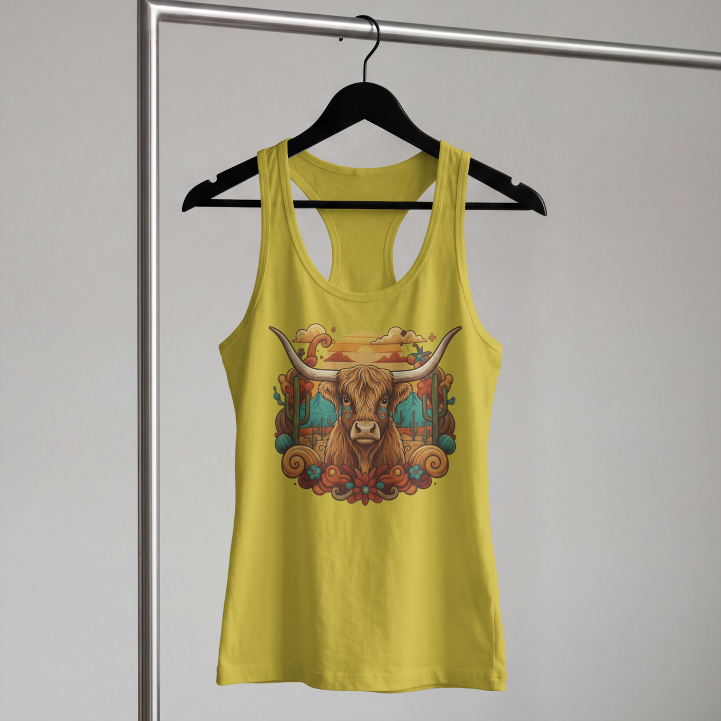 Golden Dusk Highland Cow– Digital PNG Download | T-shirts, Hoodies, Fanny Packs