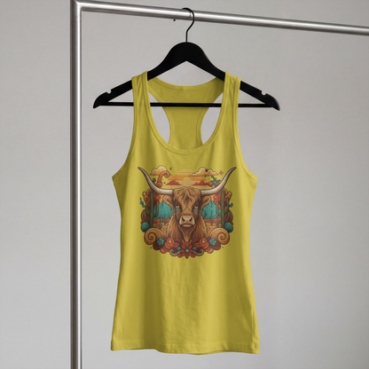 Golden Dusk Highland Cow– Digital PNG Download | T-shirts, Hoodies, Fanny Packs