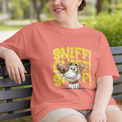 Sniff Sniff Cute Cartoon Puppy Design- Digital PNG Download |T-Shirts, Backpacks, Mugs