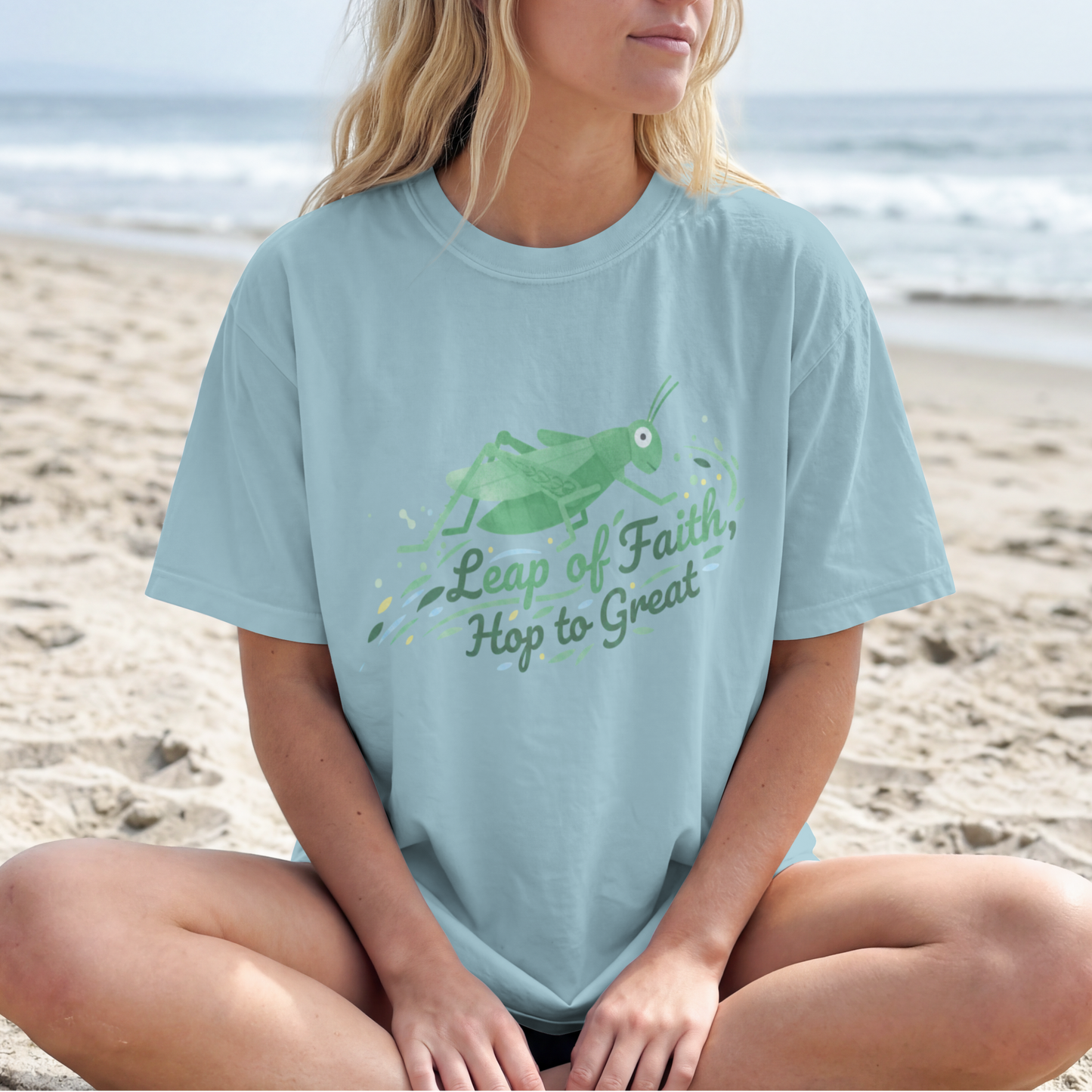 Leap of Faith, Hop to Great Grasshopper Inspirational Design– Digital PNG Download | Shirts, Mugs, Wall Art